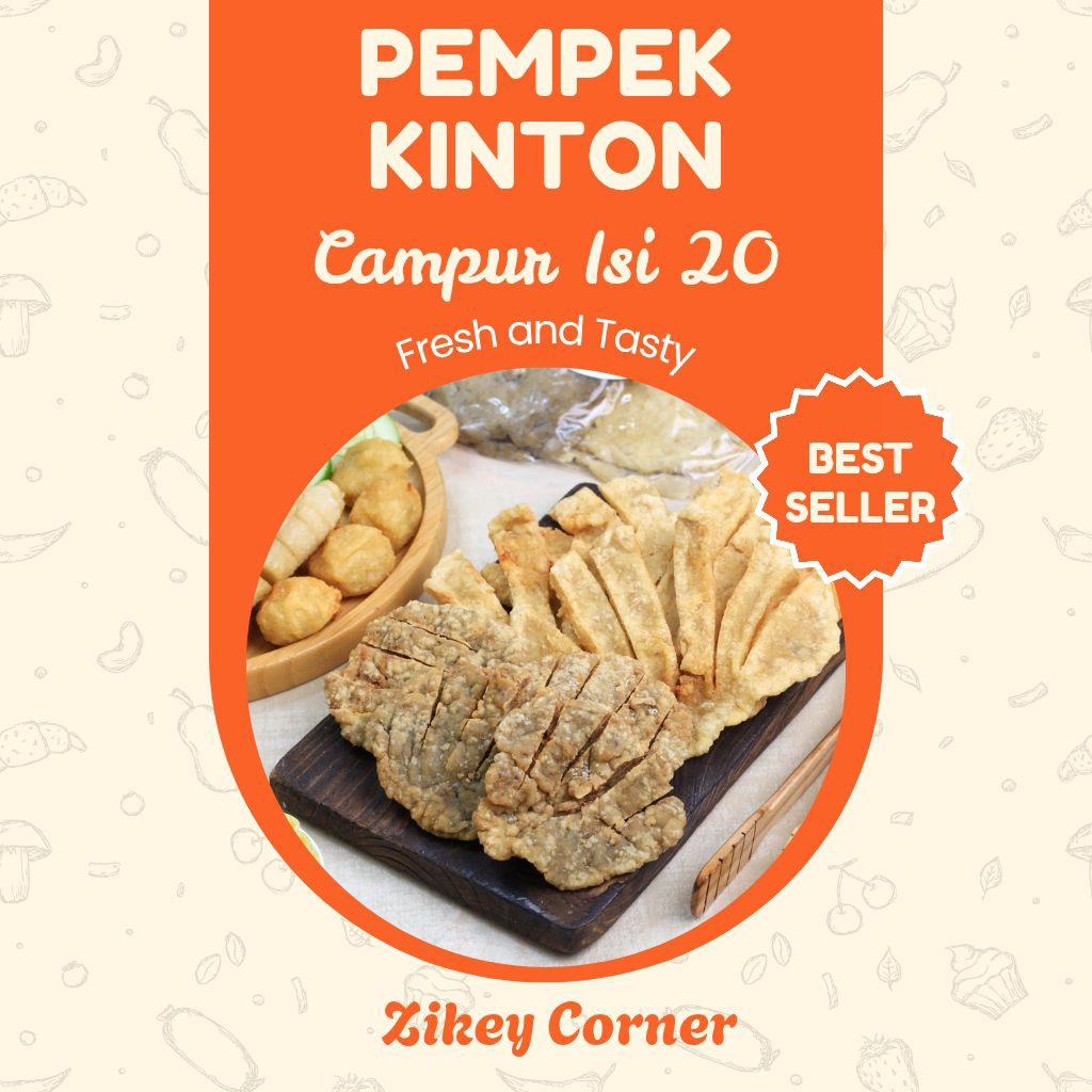 BANDUNG ONLY - Pempek Kinton Versi Campur isi 20 pcs (Frozen) By Zikey Corner