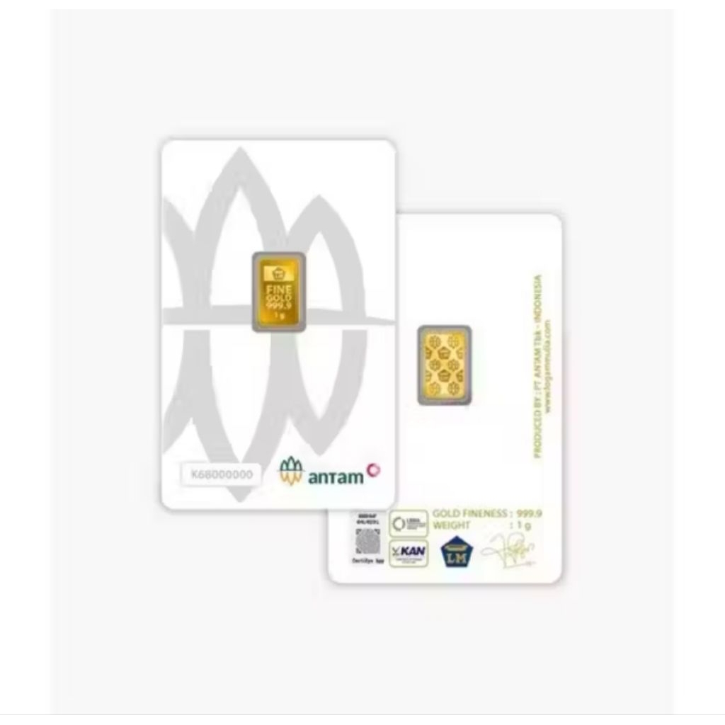 Logam Mulia Emas 1gram 99.99% murni 24karat