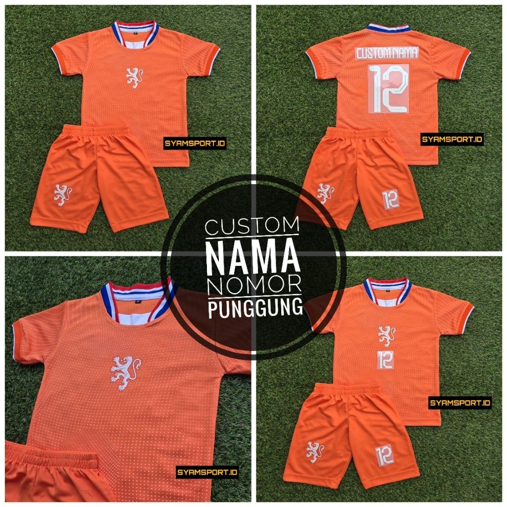 Jersey Timnas Belanda 2026 Anak-Anak Sampai Remaja Usia 1-12 Tahun (Baju+Celana) 2026 | Jersey Belan