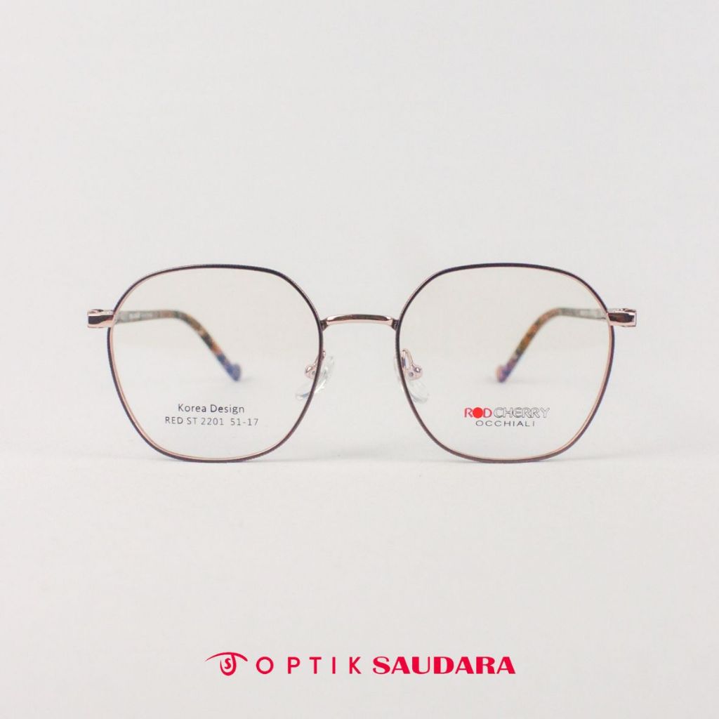 Optik Saudara - Frame Red Cherry - Kacamata Bulat Korea F RED ST2201 C7 51