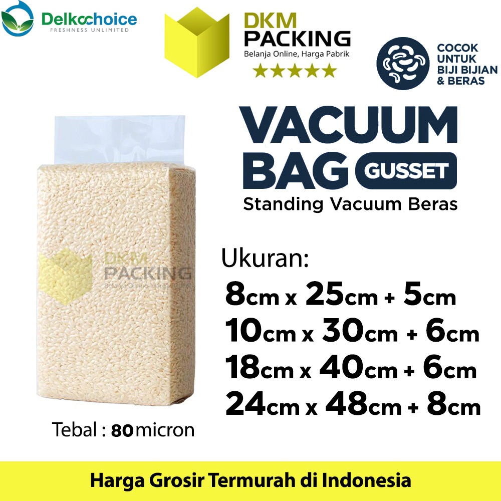 Plastik Vacuum Gusset Nylon Beras / Cemilan / Bubuk / TERMURAH / SATUAN