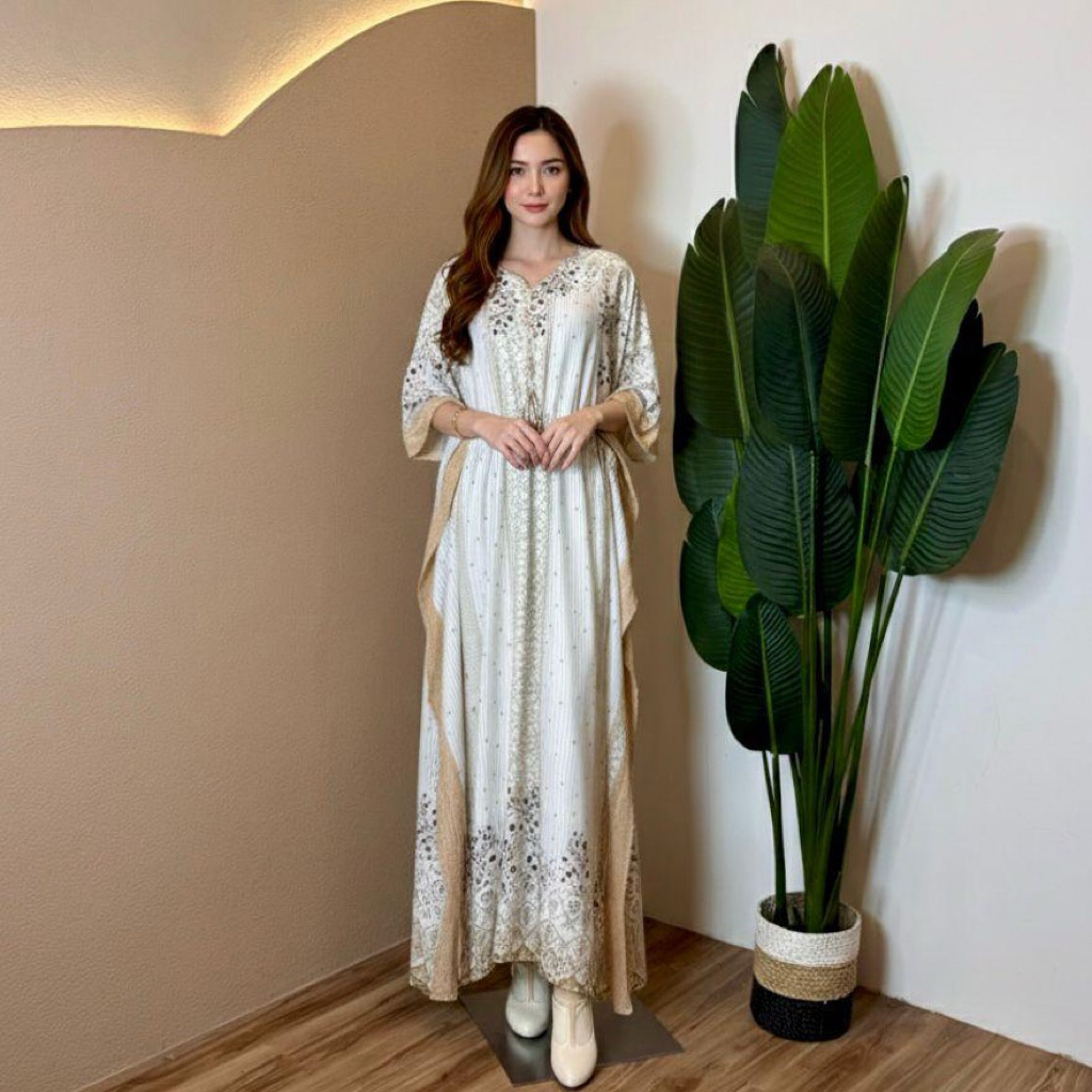 MECCA ABAYA KAFTAN DRESS JUMBO BUSUI FRIENDLY LONG DRESS RAYON VISCOUSE PREMIUM