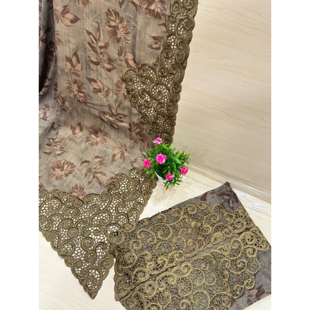 kain kebaya sifon yoryu bordir