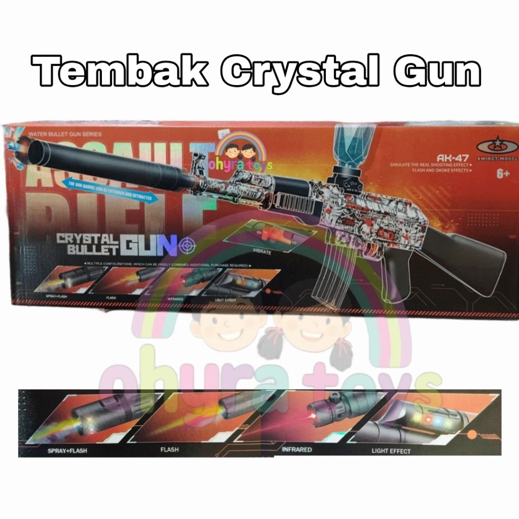 Mainan Anak Tembak Crystal Gun Tembak Water Gel Tembak Gel