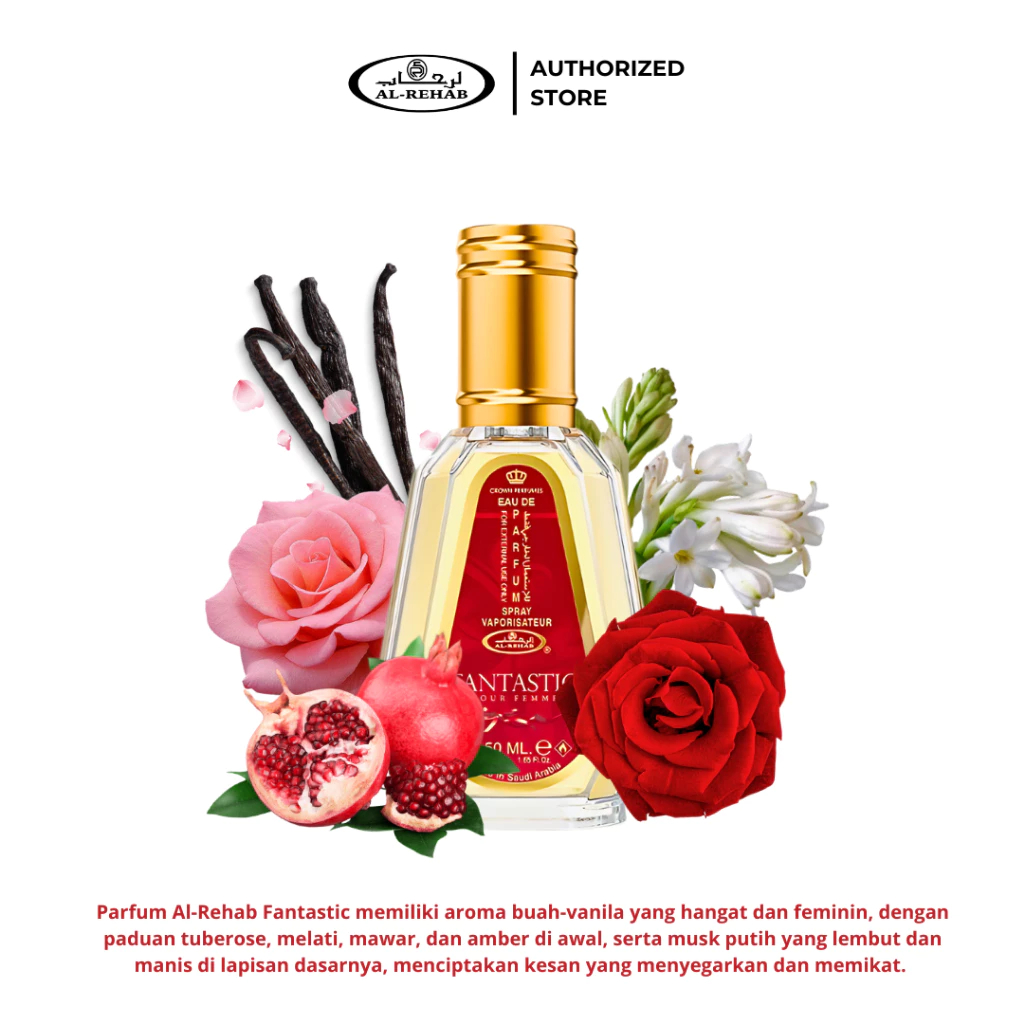 Al Rehab Perfume FANTASTIC Eau de Parfum 50ml Spray Original Arab Fragrance