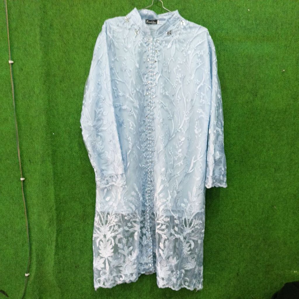 kebaya tunik baby blue XXL