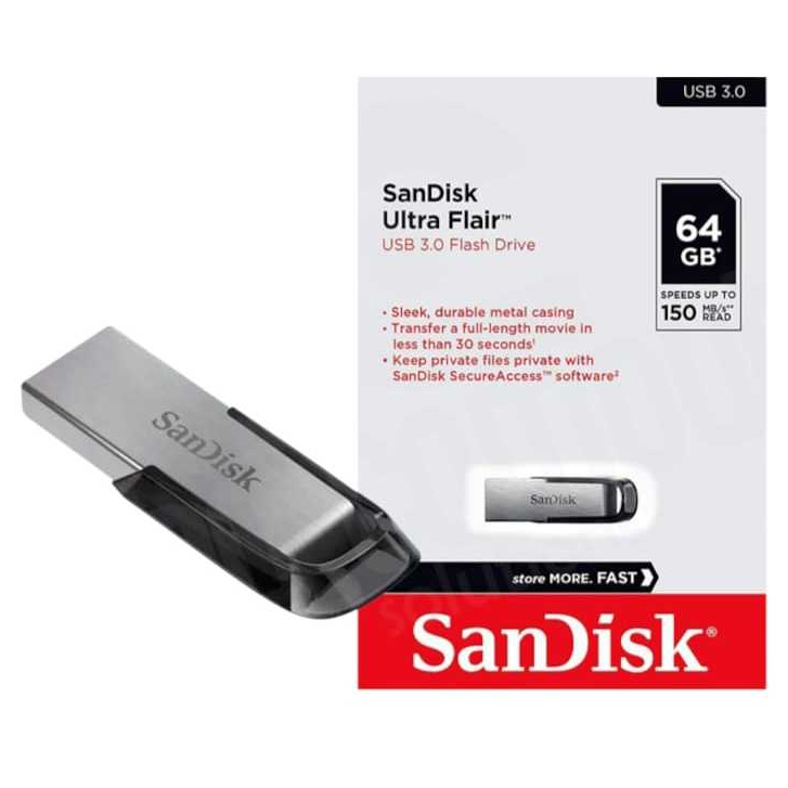 FLASDISK SANDISK ULTRA FLAIR 64GB USB 3.0 ORI