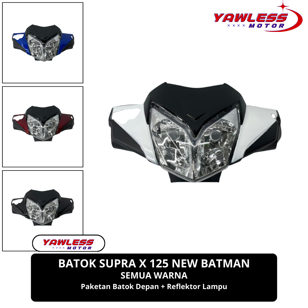 batok depan supra x 125 Batman Merah hitam biru / batok supra x 125 batman