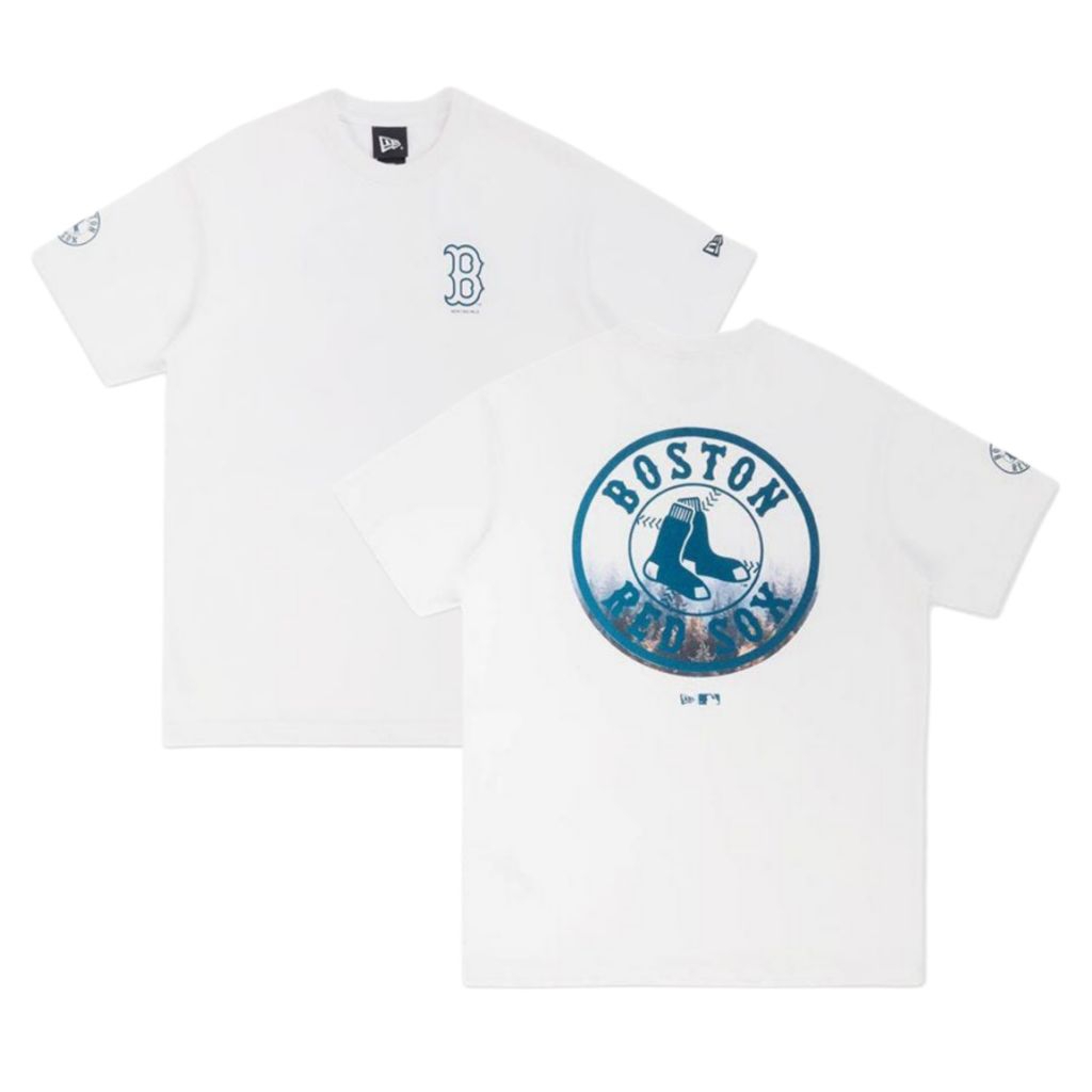 T-Shirt New Era Cap Boston Red Sox Forest White Original