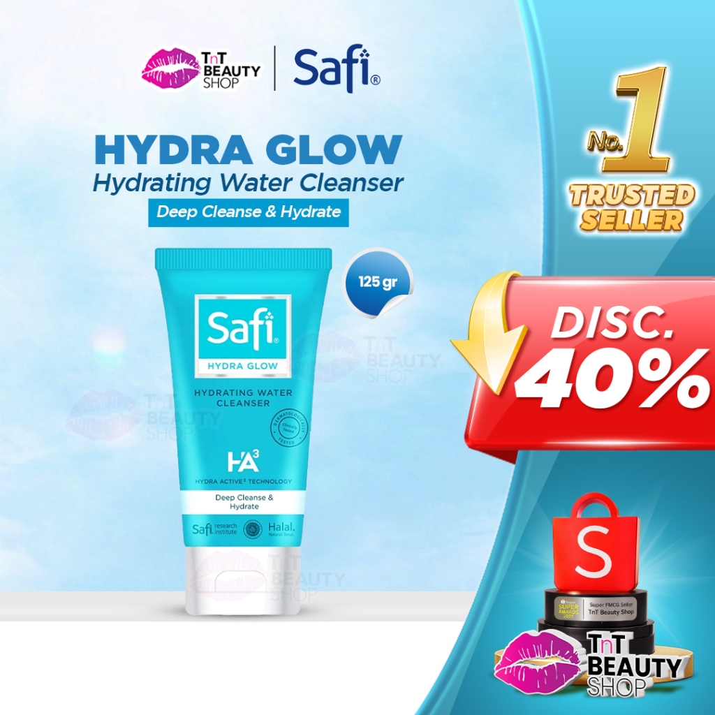 Safi Hydra Glow Hydrating Water Cleanser 125gr - Pembersih Wajah | TnT Beauty Shop