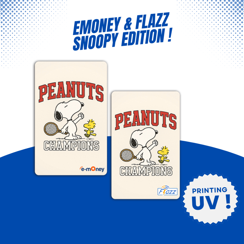 Emoney / Flazz Gen 2 Edisi Snoopy - Custom Kartu Etoll Mandiri BCA - Gen 2 Support NFC