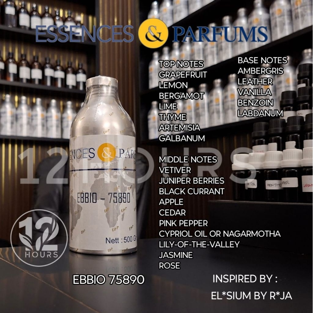 Bibit parfum Murni Essences&parfum " EBBIO" grade A  repack  50gr dan 100gr