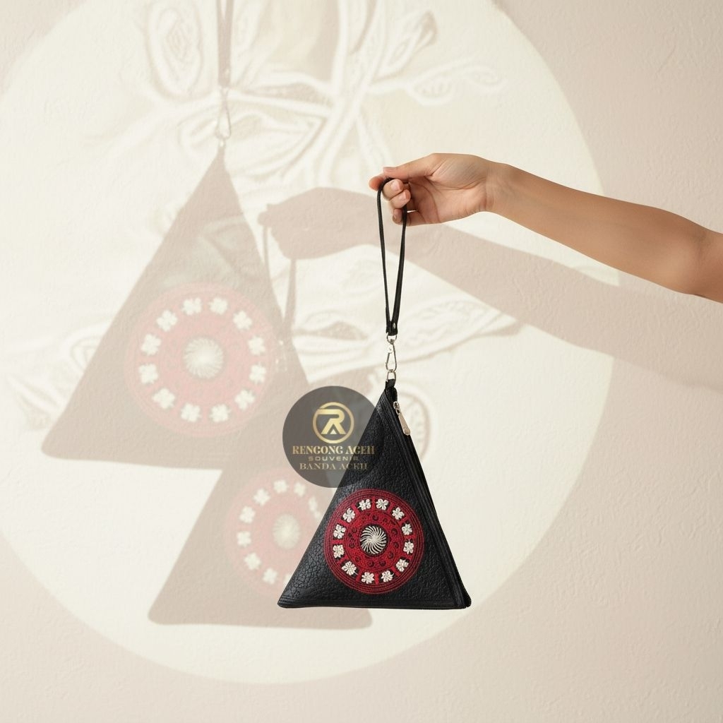 Tas Kerucut Bulan Motif Modern Aceh