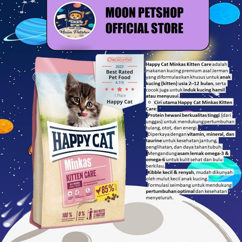MAKANAN KUCING | HAPPY CAT | HAPPY CAT MINKAS KITTEN KEMASAN 3KG REPACK