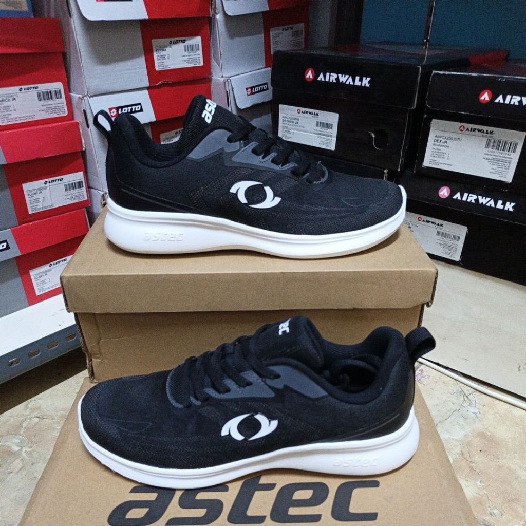 Sepatu Olahraga Astec Liu Black Original Resmi Sport Station