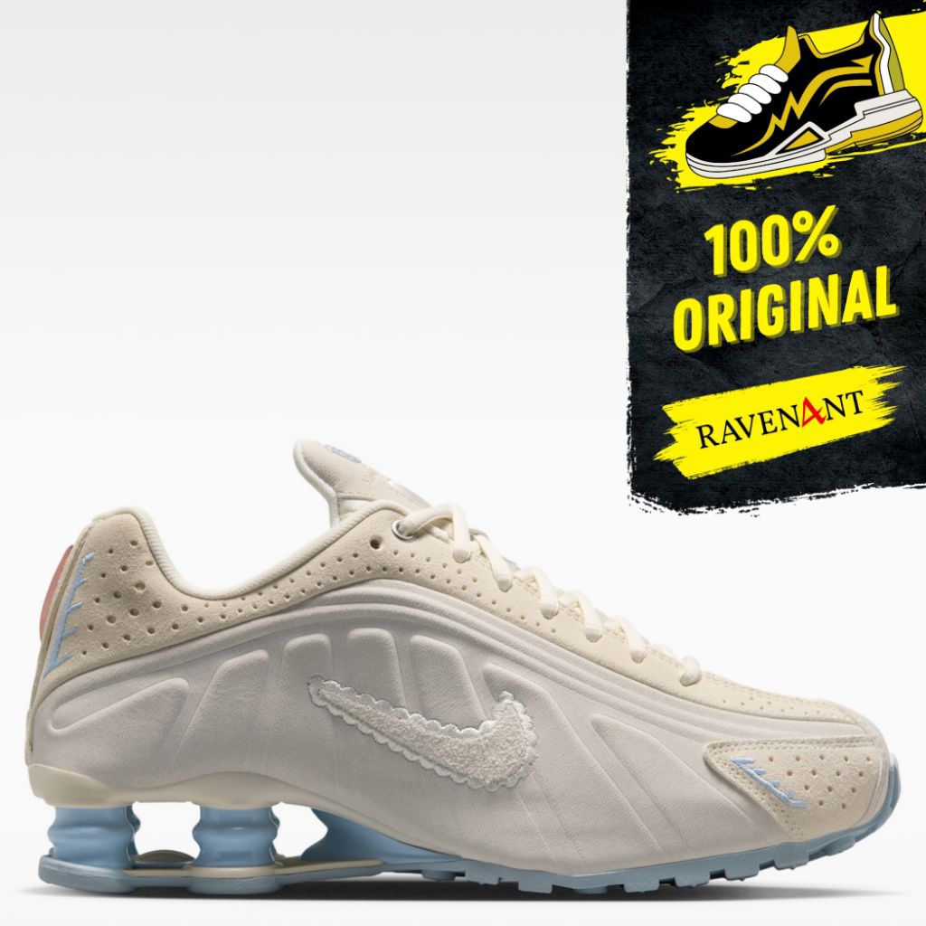 NIKE Shox R4 SE Pale Ivory ORIGINAL - Sepatu Sneakers Wanita/Pria