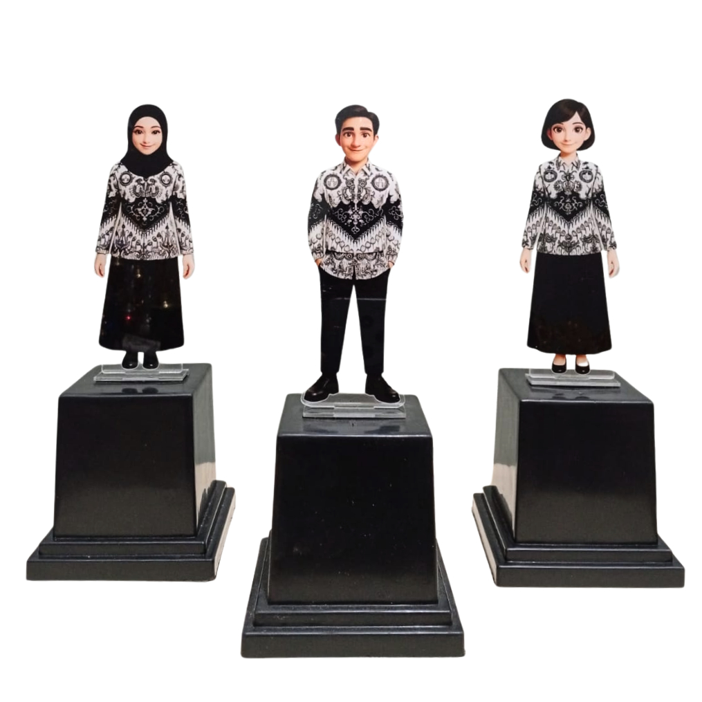 Piala Hari Guru Nasional - Kado Untuk Guru - Piala Akrilik Animasi (Hari Guru) Piala Hari Guru Nasio