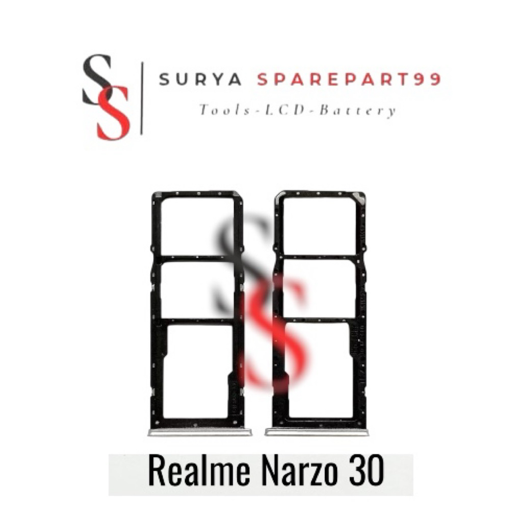 Original Simtray Realme Narzo 30 / RMX2156 - Tempat Simcard Simlock Sim Lock Slot Card Tray Realmi R