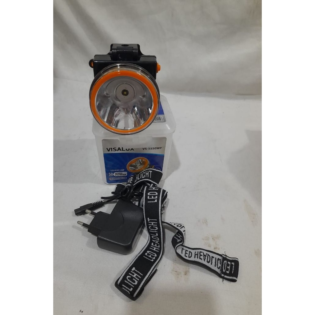 Senter kepala VS 5550wp diving warna putih50 wattMerk visalux