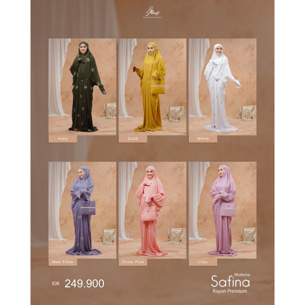 Mukena Arrafi Dewasa Remaja Terbaru Mukena Safina Lajuran Terusan Senna Store