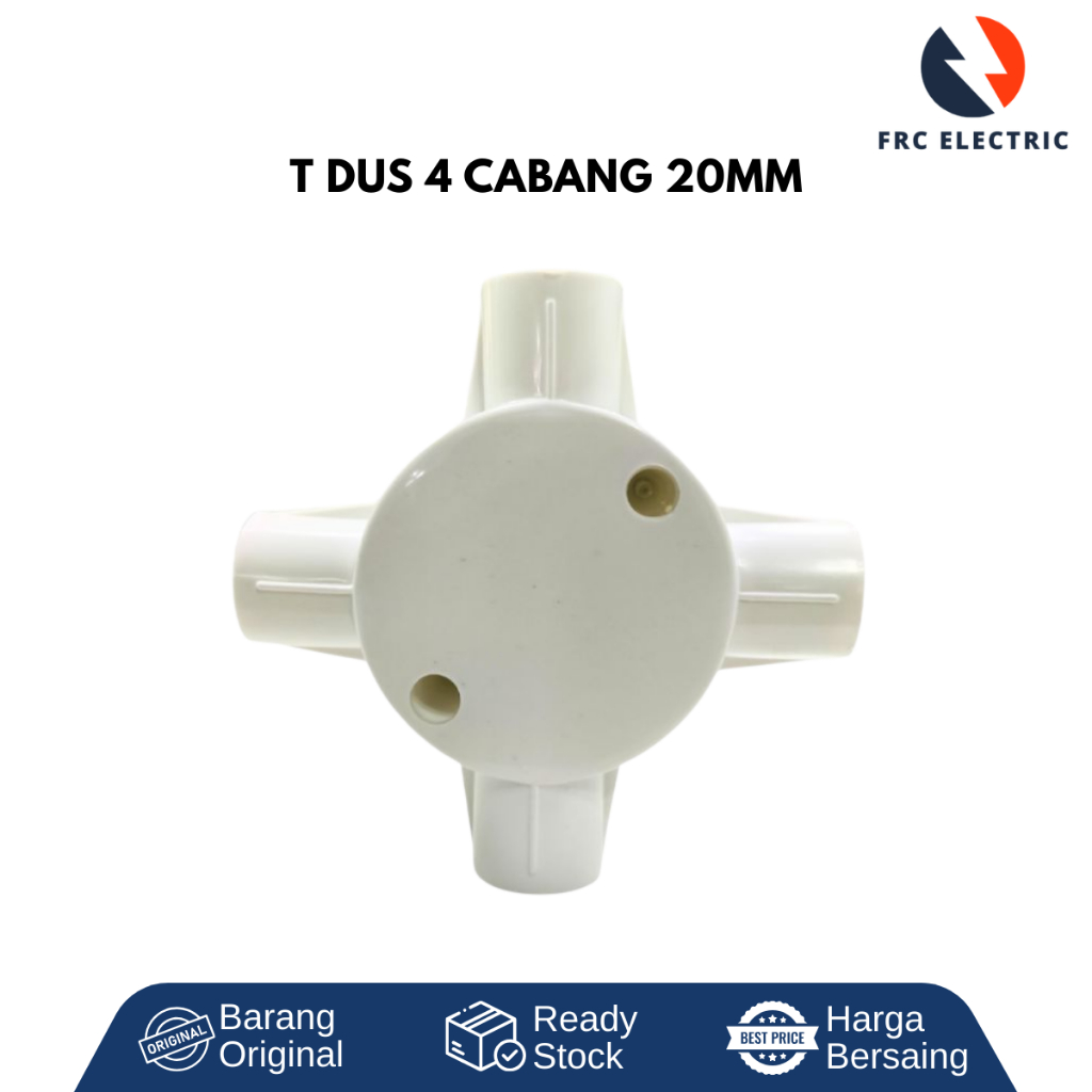 Tdus 4 Lubang - T Dus Putih - T Dus 4 Cabang - Tee Dus 4 Cabang - T-dus 20mm 4 cabang
