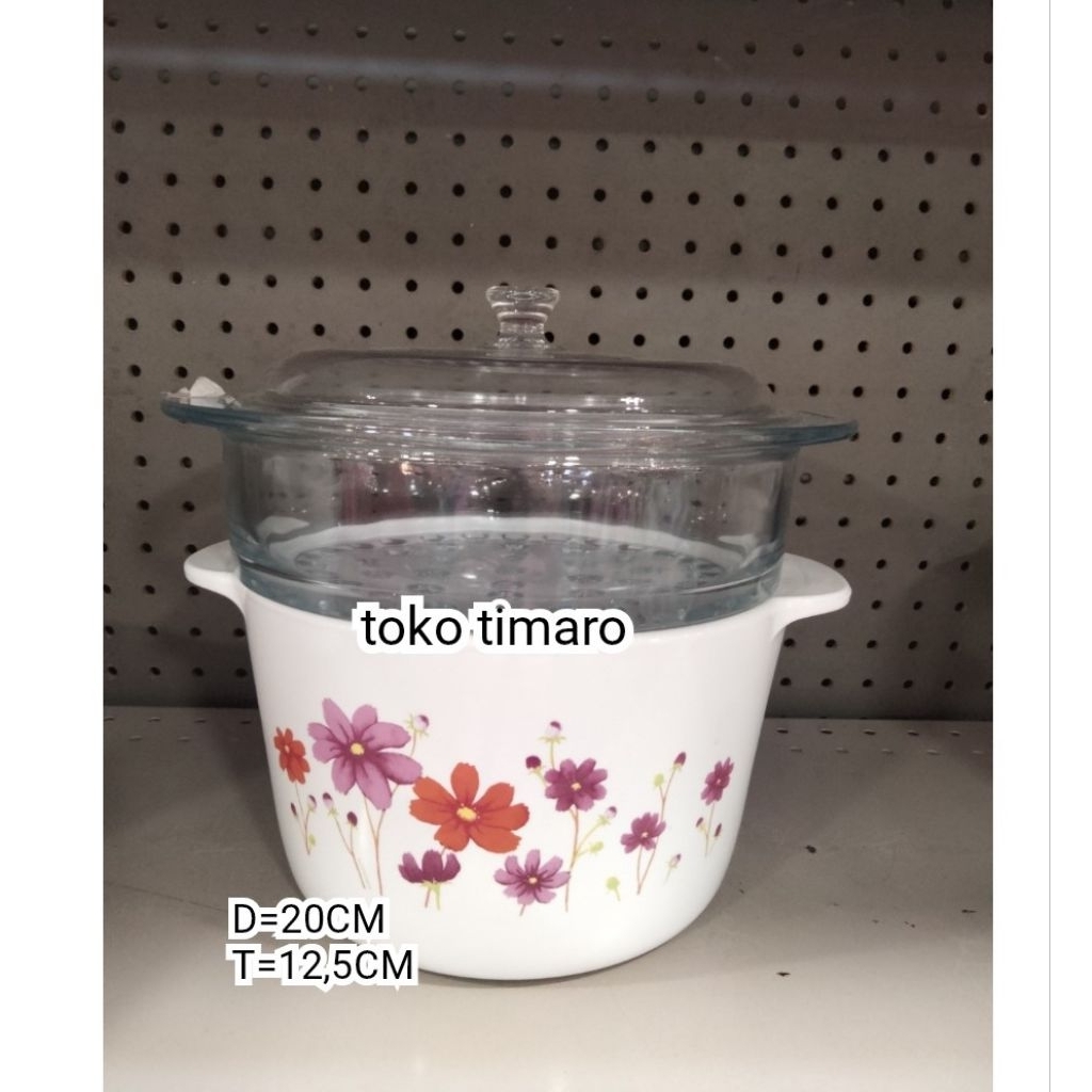 LUMINARC COUNTRY FLOWER PANCI MASAK KACA 3L+KUKUSAN