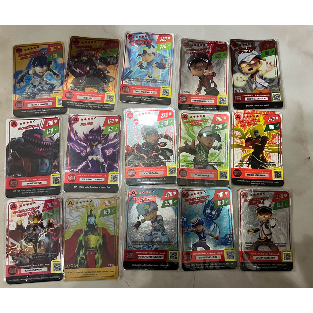 Boboiboy Galaxy Card Random 3 pcs (Dijamin holo/emas)