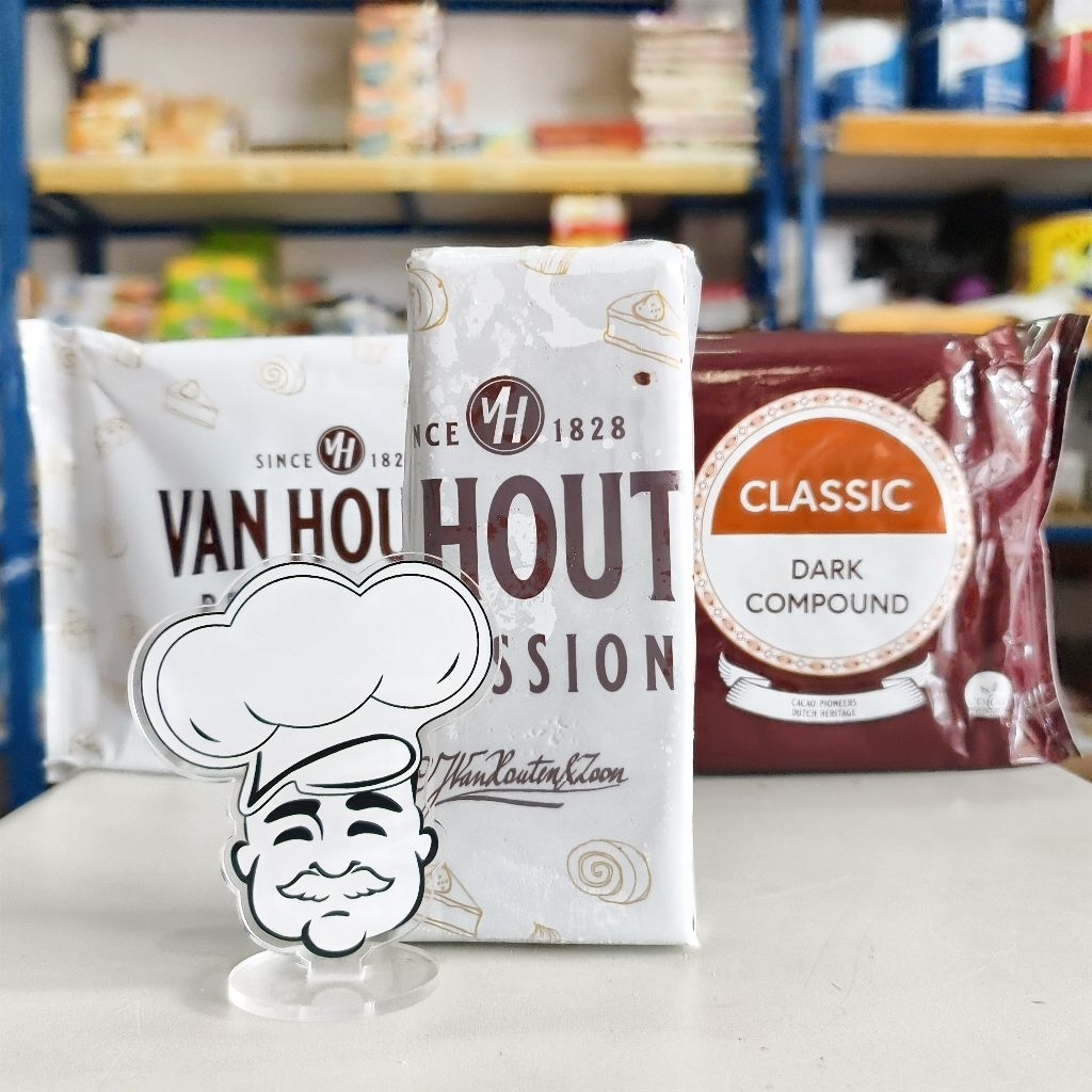 Van Houten Dark Compound 200Gr / Dark Coklat VanHouten / Coklat Batang Van Houten