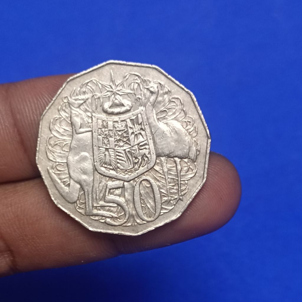 UANG KOIN AUSTRALIA 5O CENT 1969