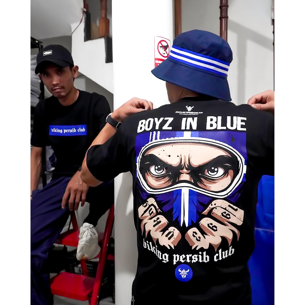 TSHIRT BOYZ IN BLUE VIKING PERSIB CLUB HITAM