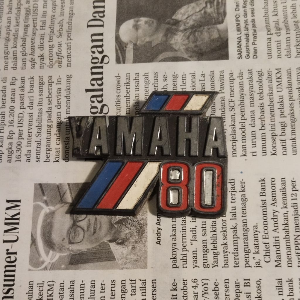 emblem logo sayap dek tebeng yamaha v80 cdi original bekas