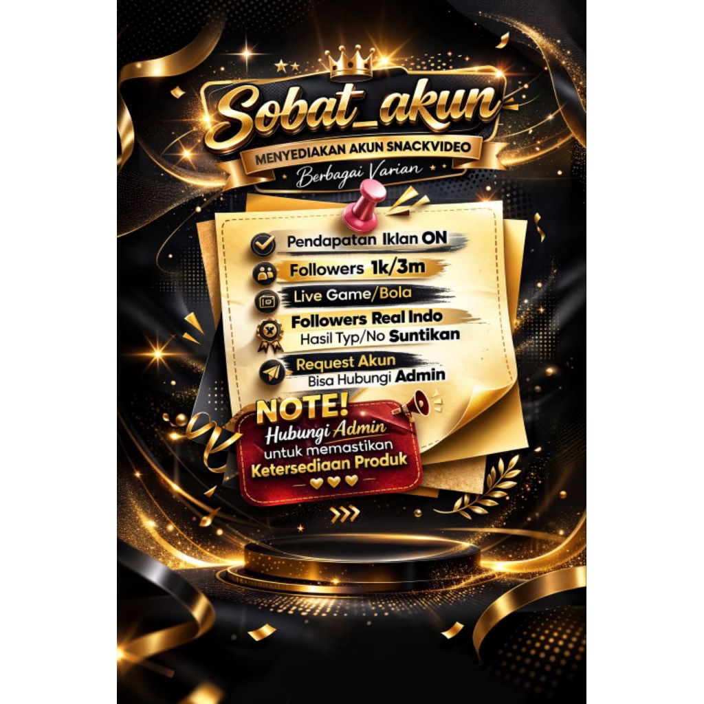 akun snack ads/promosi booster