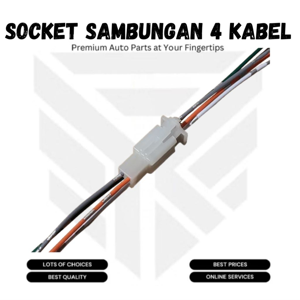 (Grosir/COD) Soket Sambungan Kabel 4 Pin / Soket Konektor Kabel 4 Pin - KABEL BINTIK