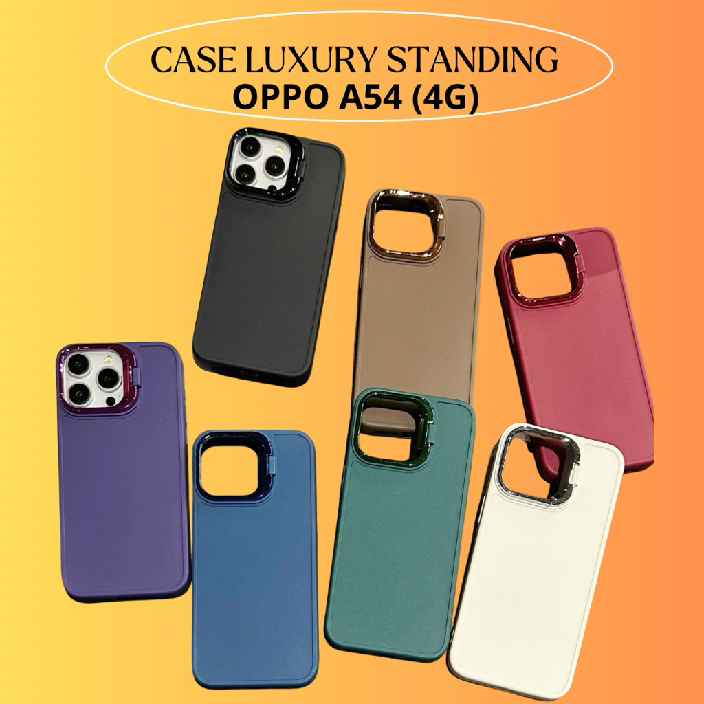 CASE / CASING LUXURY STANDING OPPO A54 (4G) PREMIUM SILICONE