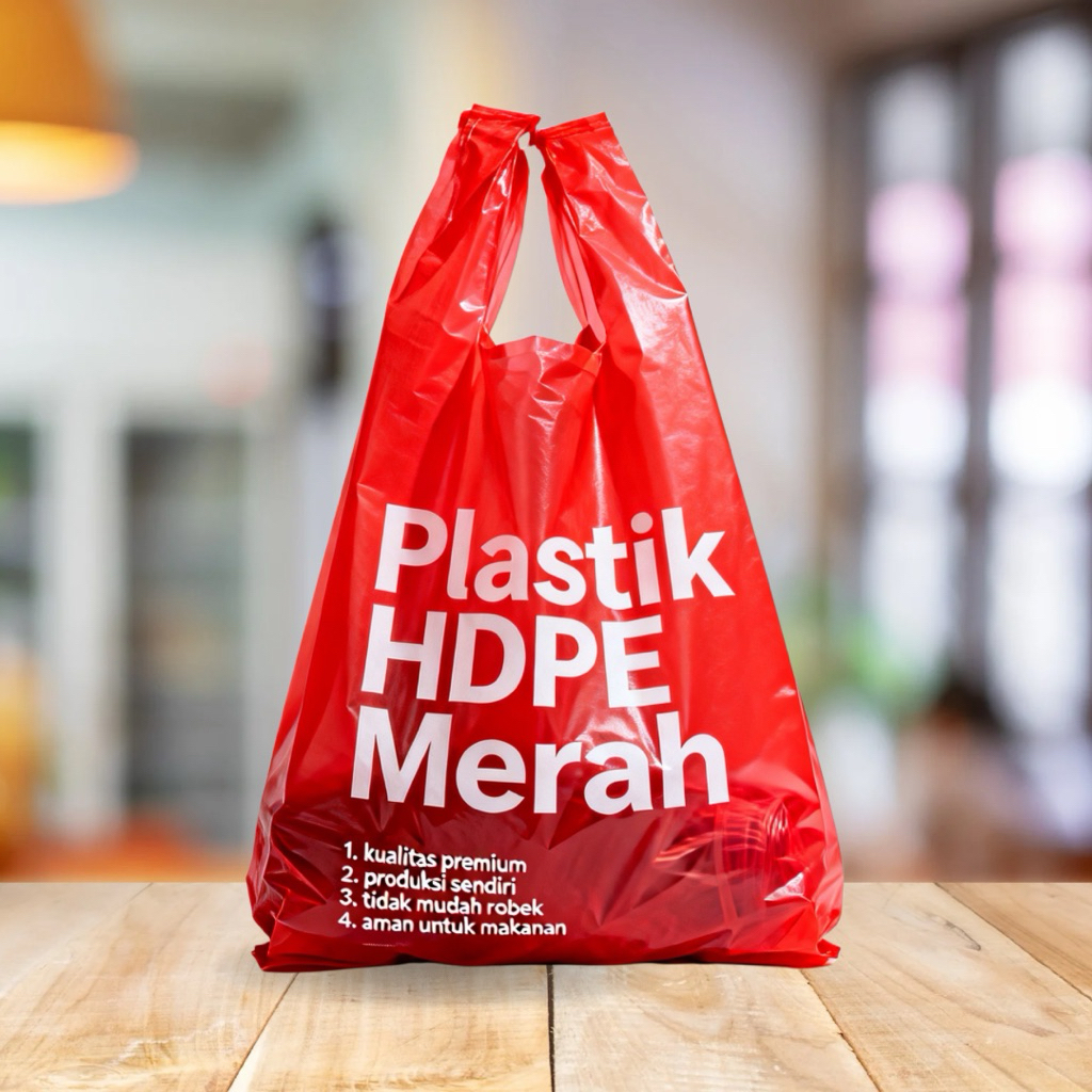 Plastik Kantong Kresek Merah HDPE, Langsung dari Pabrik