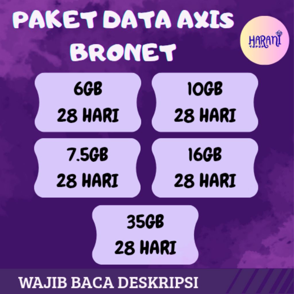 Paket Data AXIS BRONET | Kuota AXIS BRONET | Data INTERNET AXIS | Kuota LANGSUNG MASUK