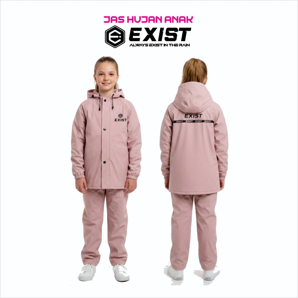 EXIST Jas Hujan Anak Bahan Tebal Elastis Anti Rembes