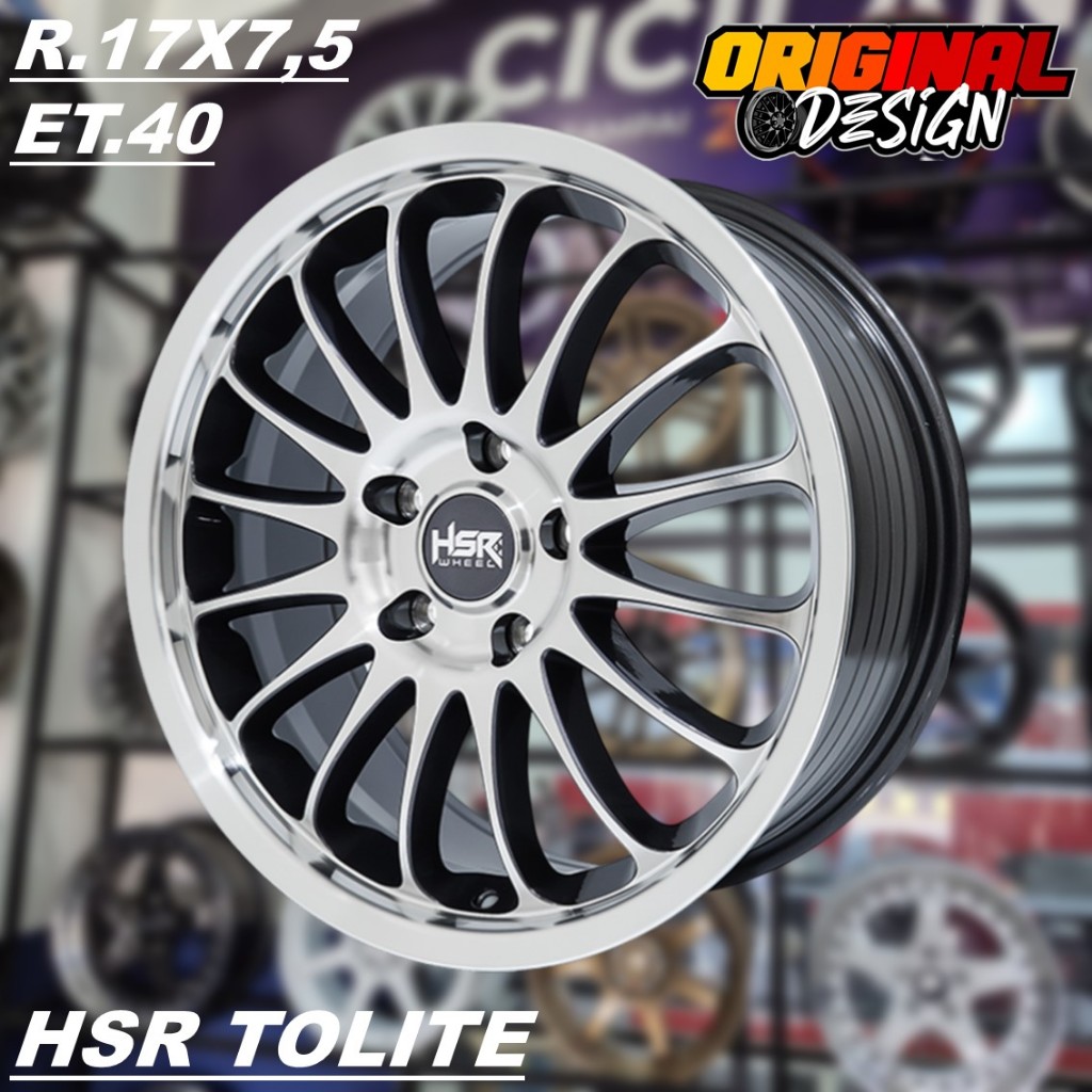 HSR WHEEL R17 Velg Mobil Ring 17 Pcd 5X114,3 Terbaru Type HSR TOLITE Warna Grey