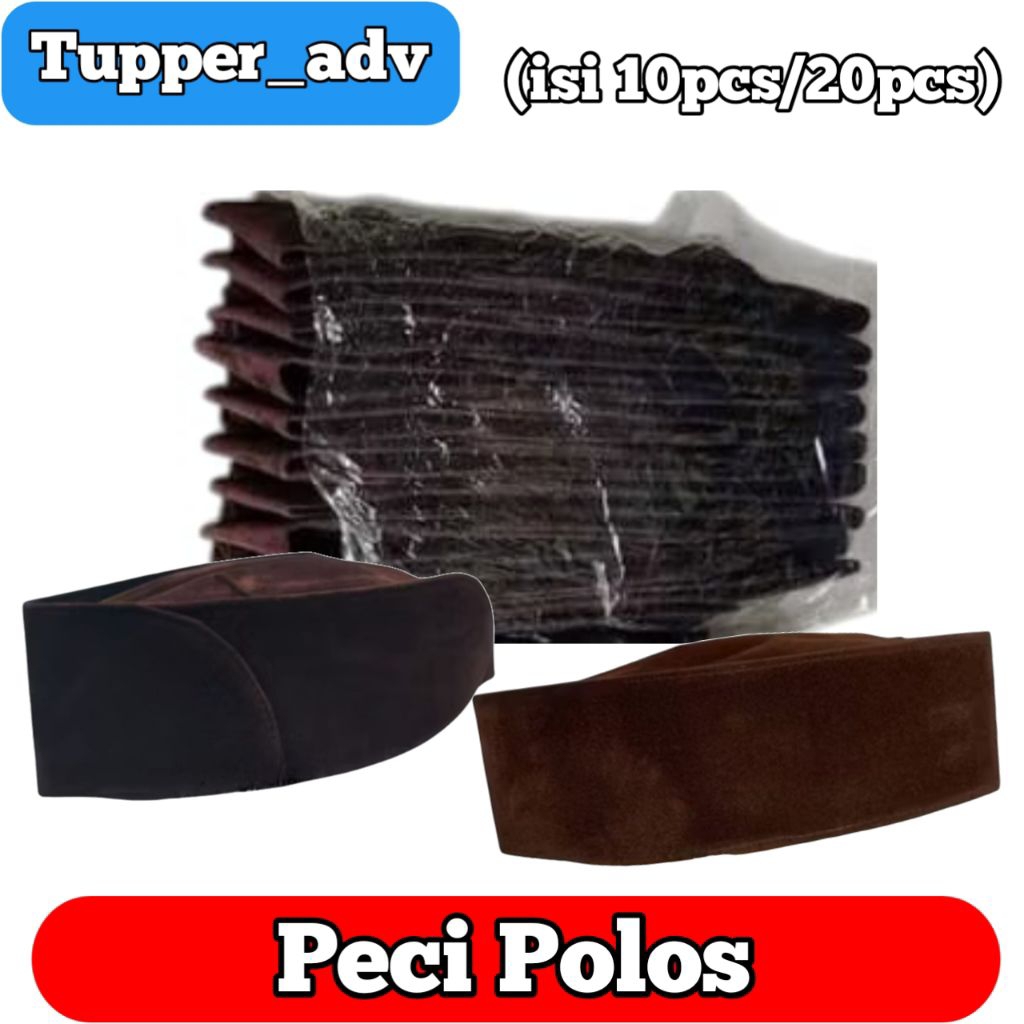 1Kodi Peci Polos Coklat Putri Putra / Peci Pembina Pramuka / Peci Coklat Polos