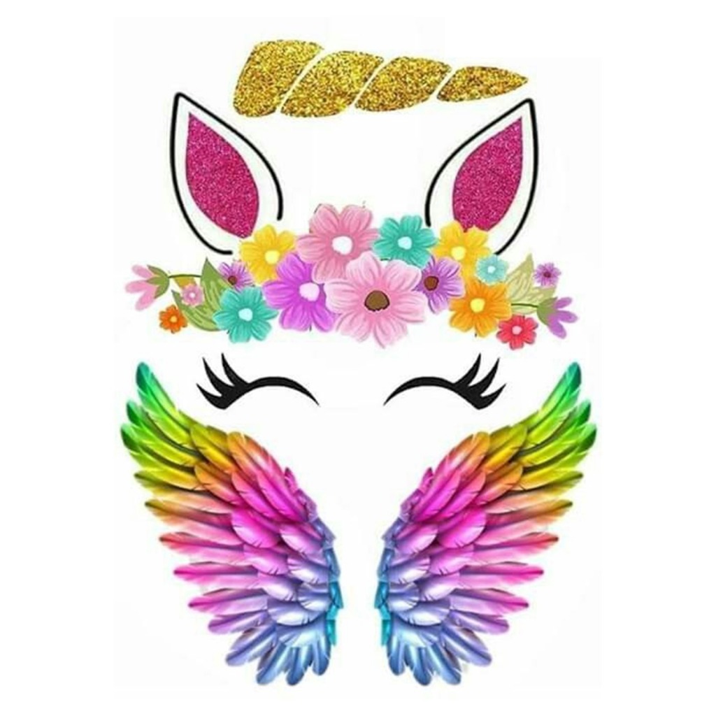 TOPPER Cake TANDUK UNICORN /Hiasan Kue ULTAH Anak