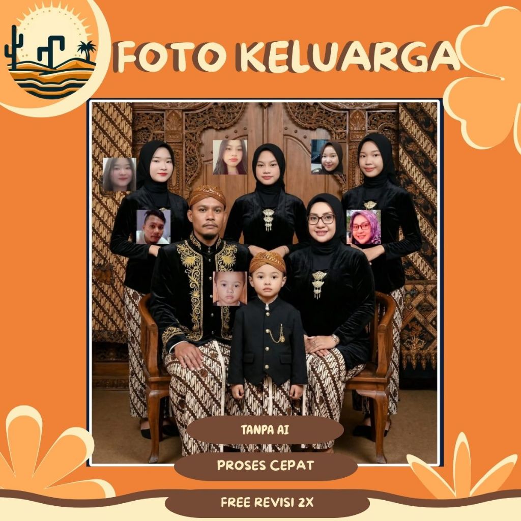 EDIT PROFESIONAL MENGGABUNGKAN FOTO TERPISAH FOTO KELUARGA/TIDAK ADA FOTO STUDIO/MENGGABUNGKAN FOTO 