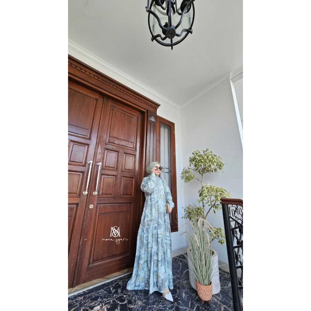 BIANCA DRESS BAHAN SOFT MARCOS LD 110 PB 142