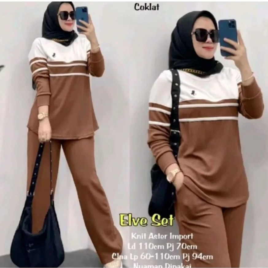 Setelan Celana Cringkel One Set Apolo Terbaru Baju Wanita Dewasa Jumbo XXXL