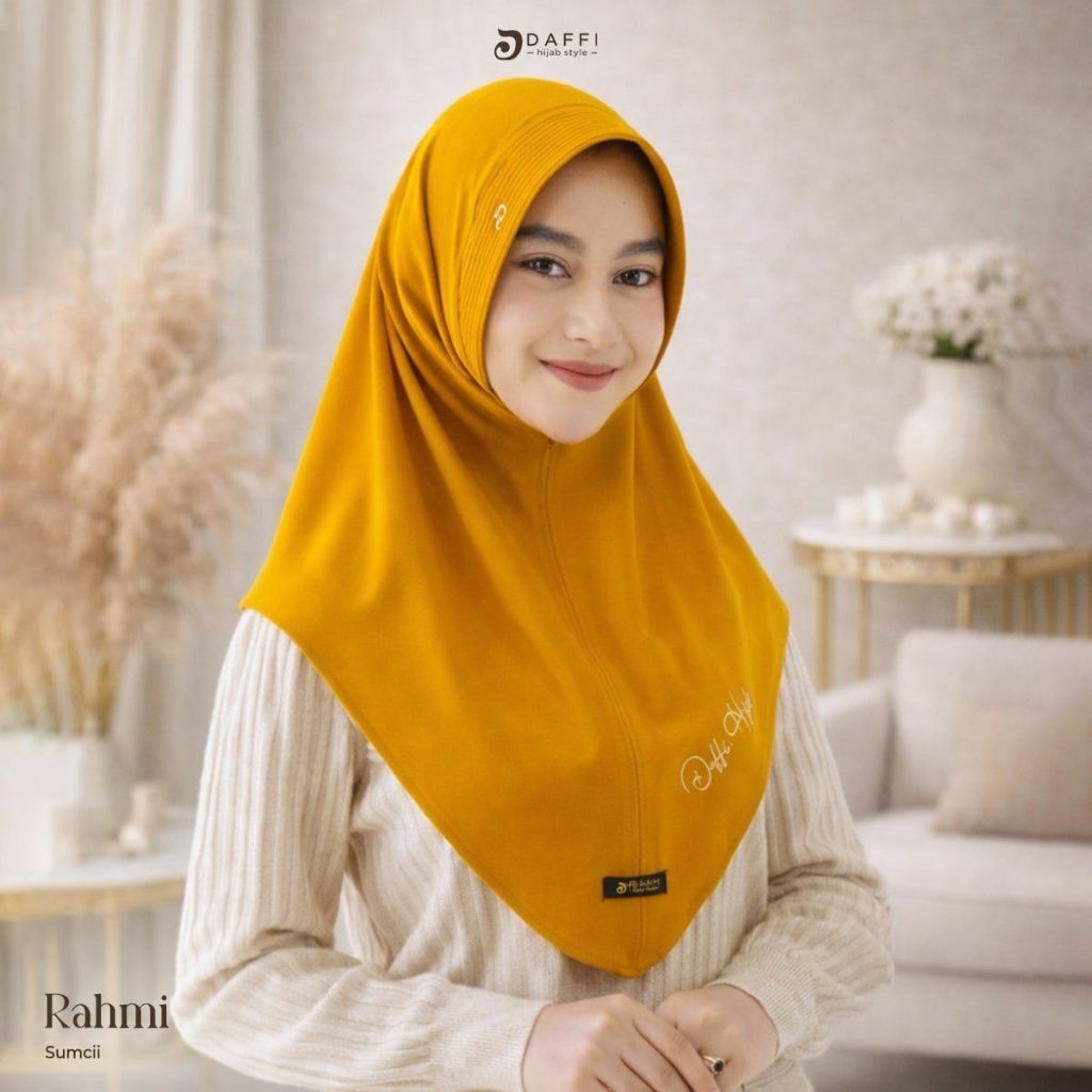 Daffi Hijab - Rahmi Daffi Hijab Jersey High Twist parfume Bordir daffi premium bentul Oval