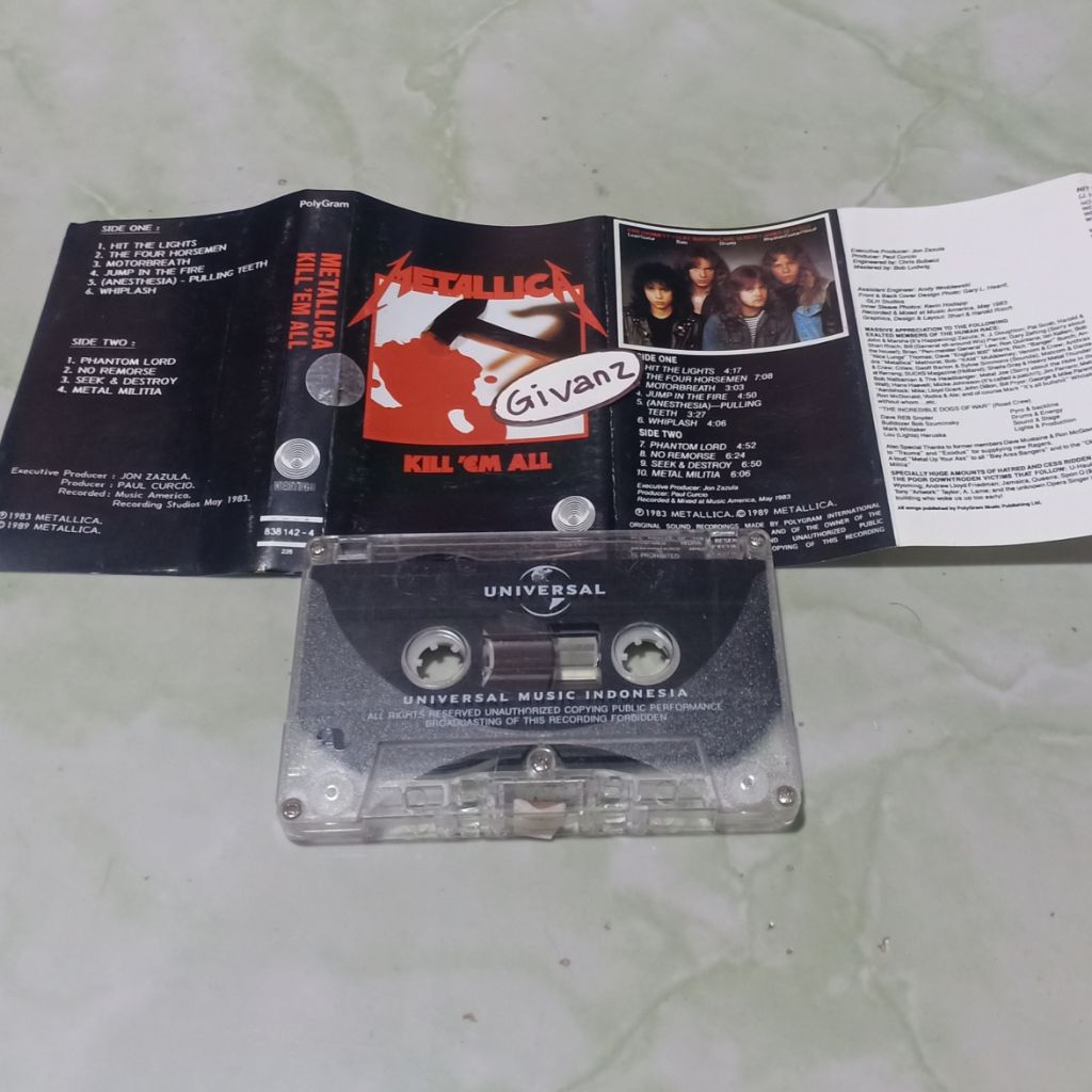 kaset pita METALLICA - Kill em all