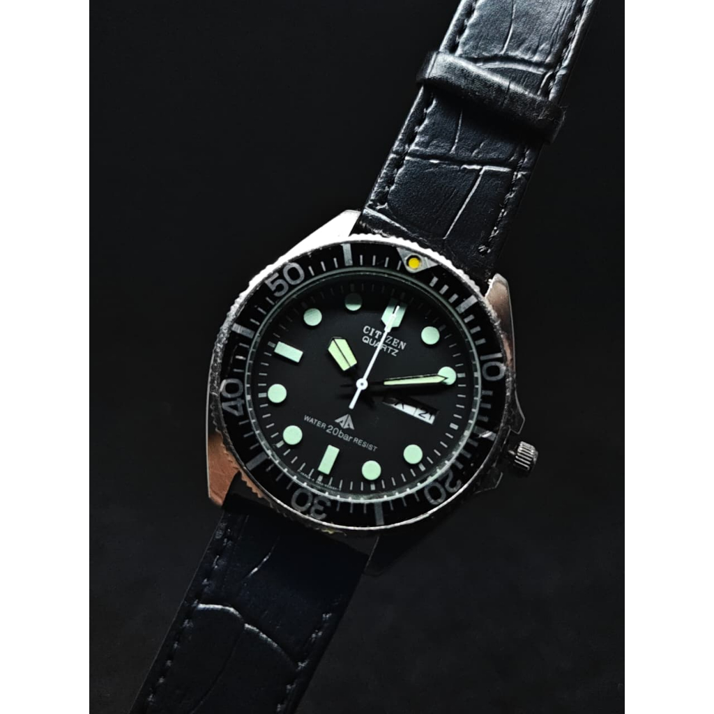 Jam tangan vintage Citizen Diver Pre-Promaster Paddle hands