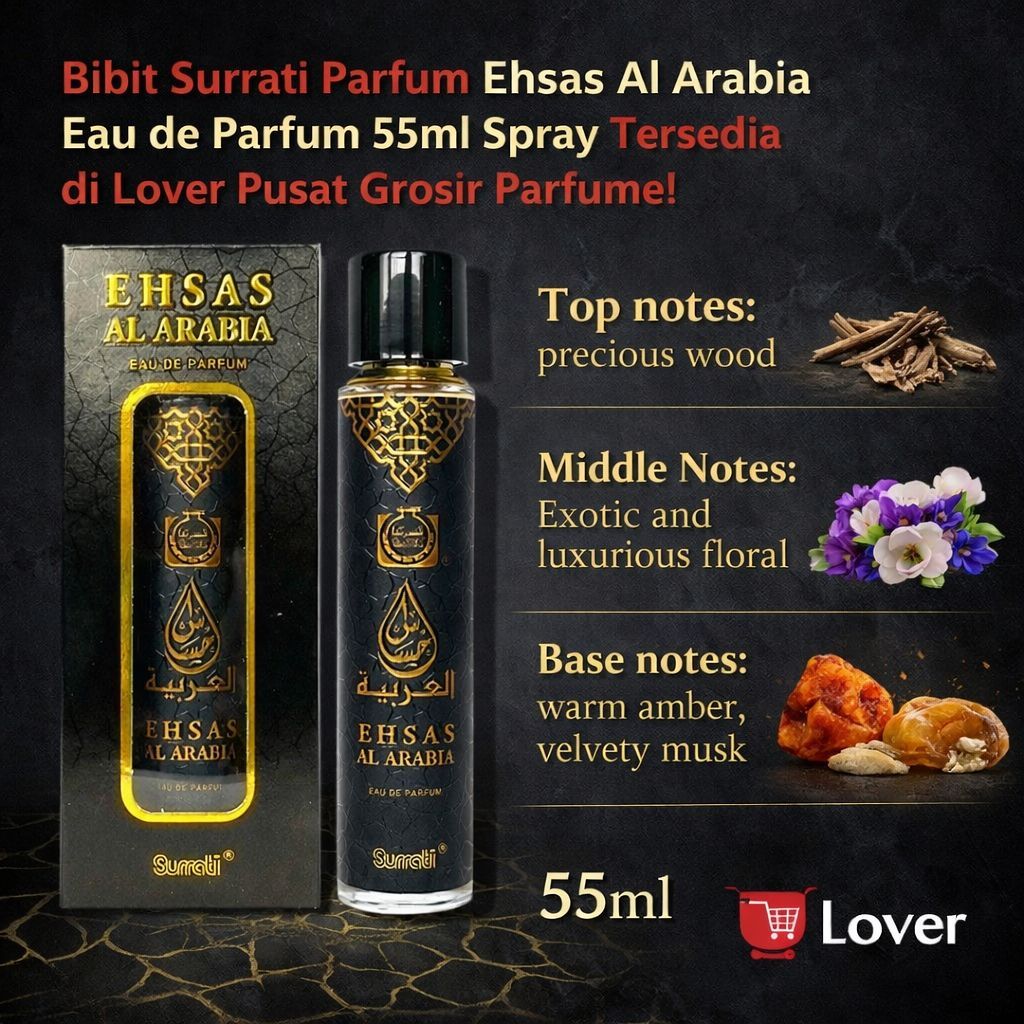 Bibit Surrati Parfum Ehsas Al Arabia Eau de Parfum 55ml Spray
