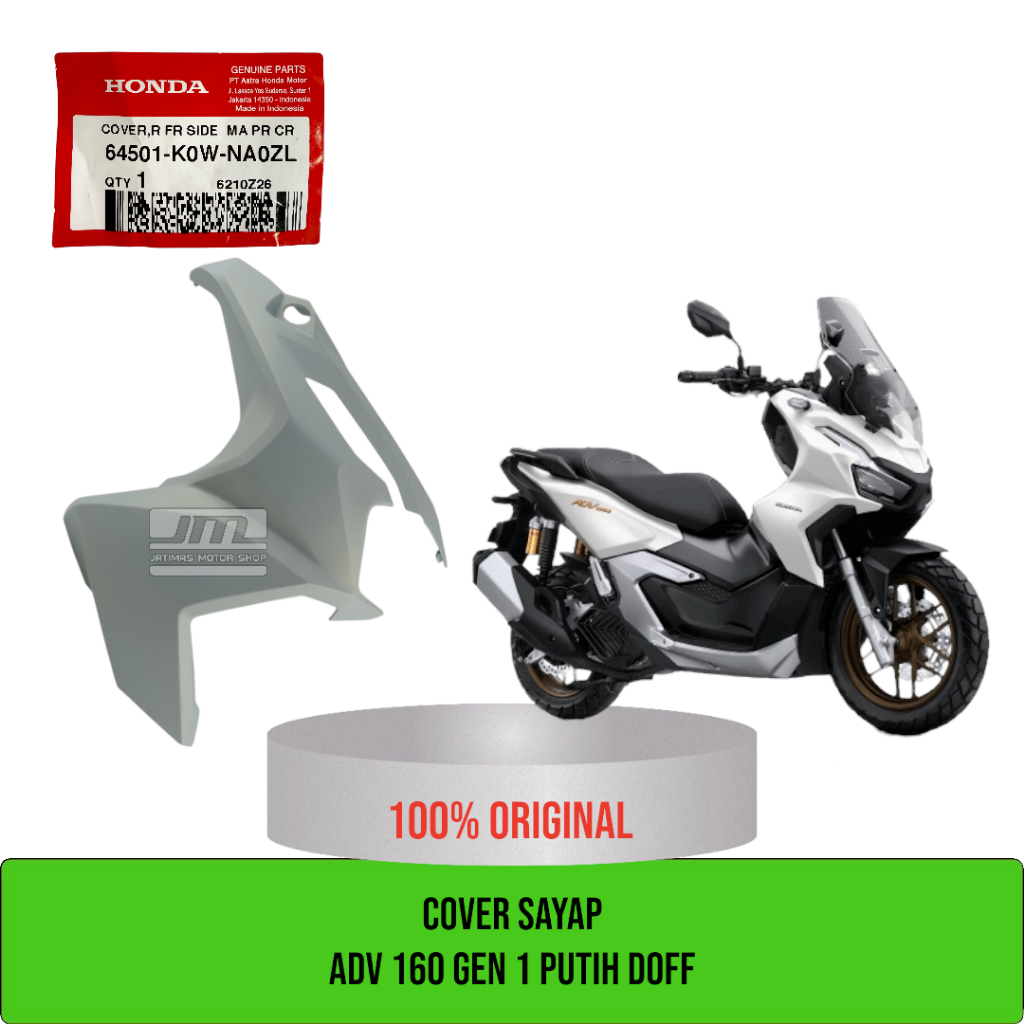 Cover sayap adv 160 gen 1 putih doff 64501-K0W-NA0ZL