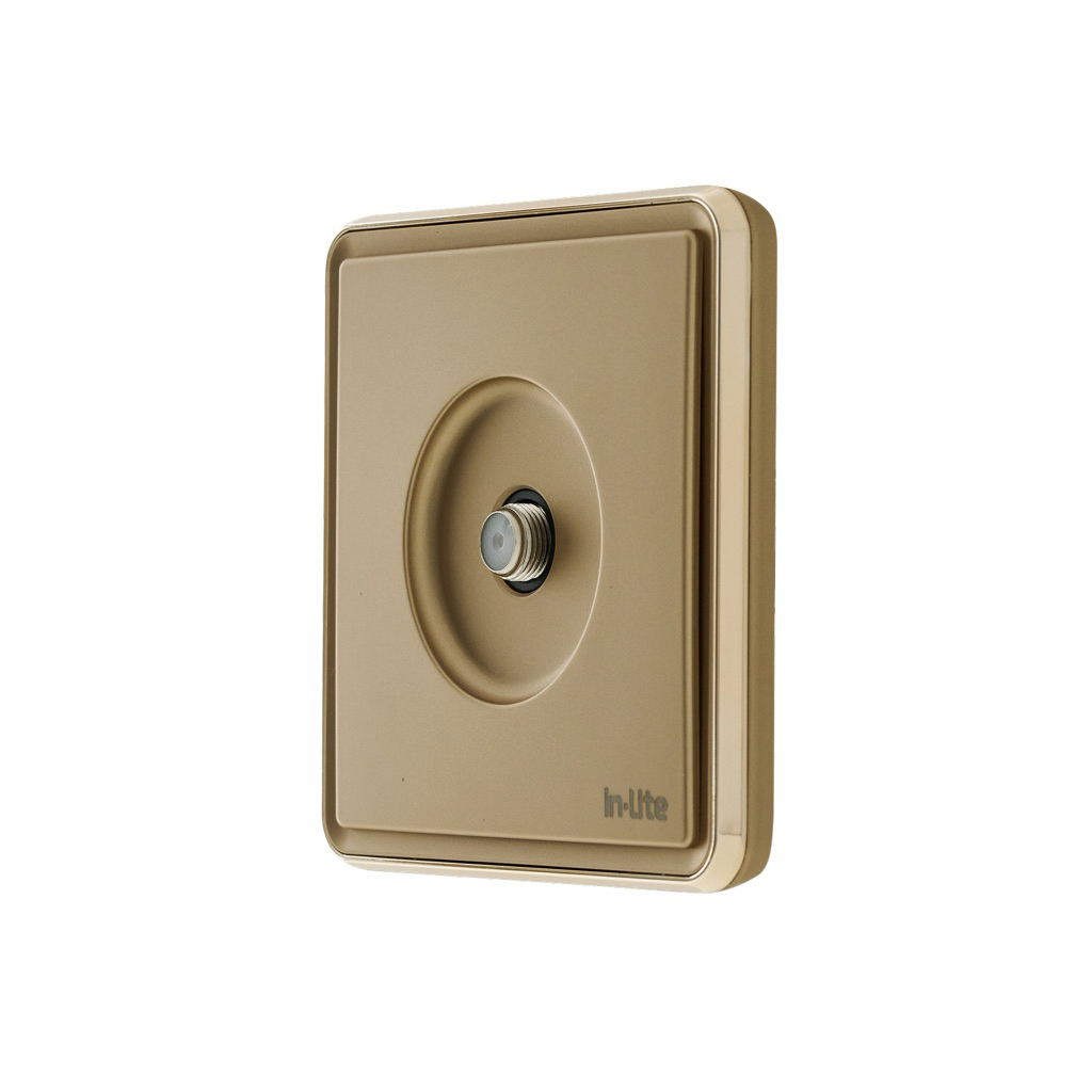 IN LITE ALURA STOP KONTAK TV ANTENA SOCKET ANTENA TV COLOKAN TV ANTENA - COLOR GREY/BLACK/GOLD INLIT