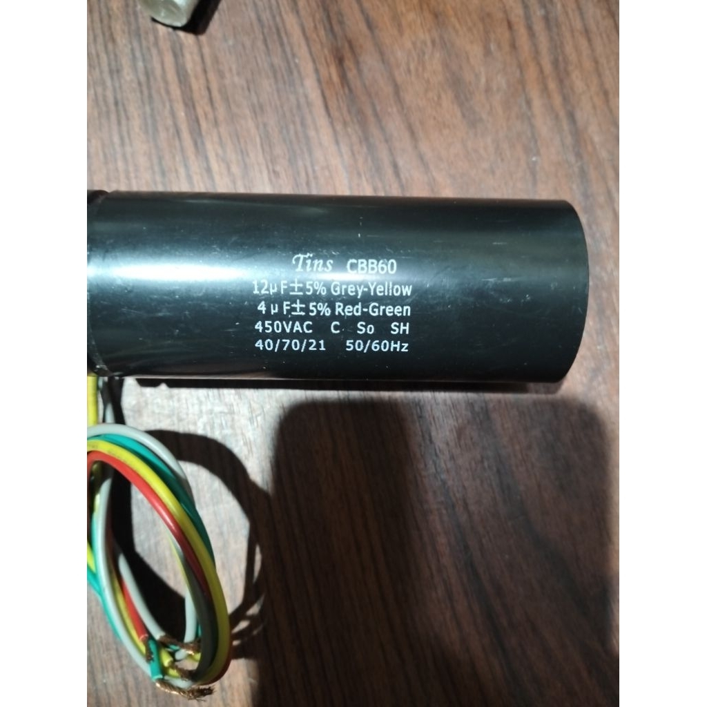 kapasitor 4uf +12 uf baru kapasitor mesin cuci